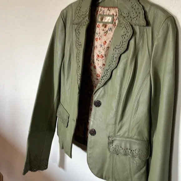 WILSON LEATHER NEW GREEN JACKET - Picture 8 of 13